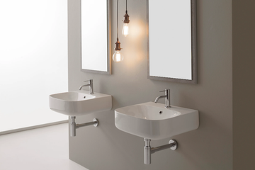 MOON - Wall-mounted ceramic washbasin by Scarabeo Ceramiche - view 3
